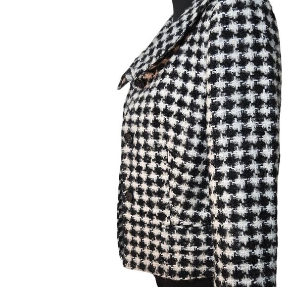 Ann Taylor Women's Houndstooth Wool Blend Jacket Size 4 Black White NWT - Picture 4 of 8